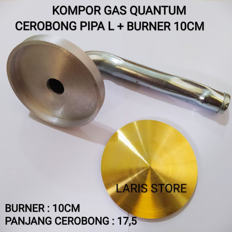 Cerobong Pipa L Burner 10cm Kompor Gas Quantum