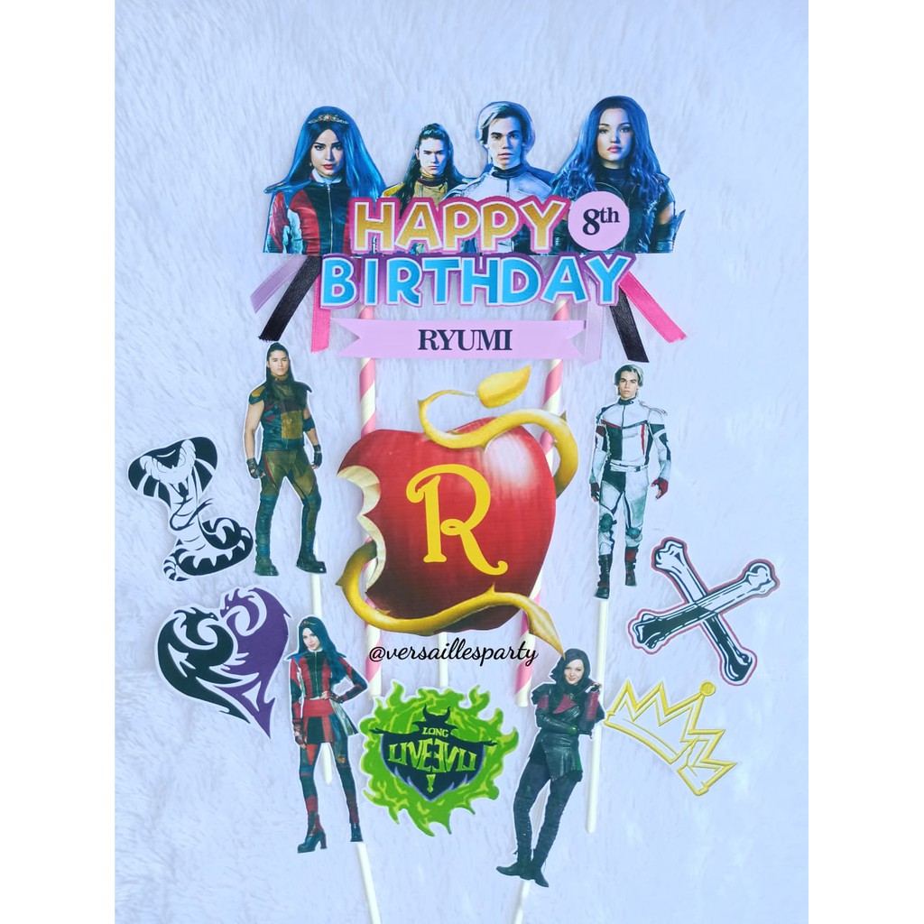 CakeTopperDescendant3/TusukankueDescendant/Hiasan kue Descendant 3