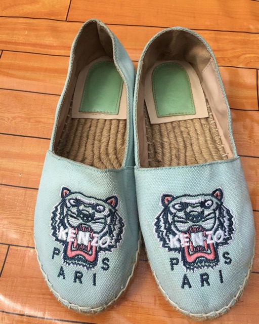 Sepatu espadrille kenzo size 37 biru preloved bekas second