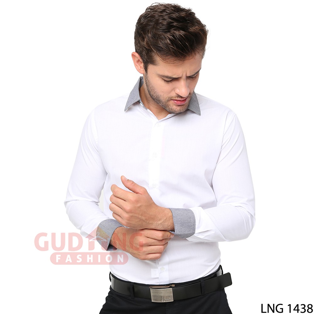 Kemeja Formal Pria Slim Fit Simple Elegant - Banyak Pilihan Warna LNG (COMB)