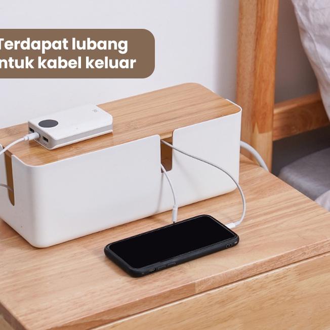 12.12 . Inaso Kotak Kabel Listrik USB Tempat Stop Kontak Cable Organizer Pengaman Stop Kontak Cable 