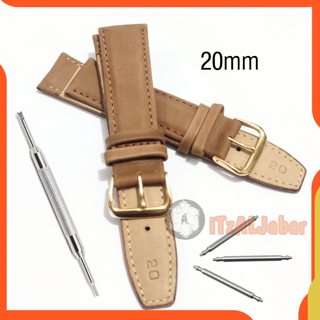 Tali jam tangan Kulit 20mm Leather strap Tali jam Kulit 20mm LKZ20CB