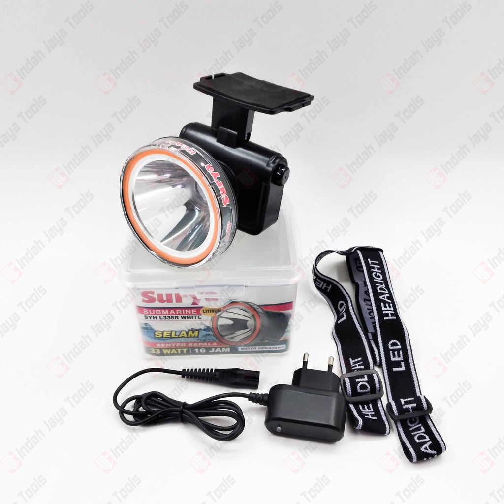 SURYA SYH L335R Senter Kepala Selam  LED 33 W Head Lamp Lampu Diving