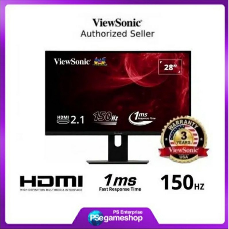 ViewSonic 28” 150Hz UHD Gaming Monitor [VX2882-4KP]