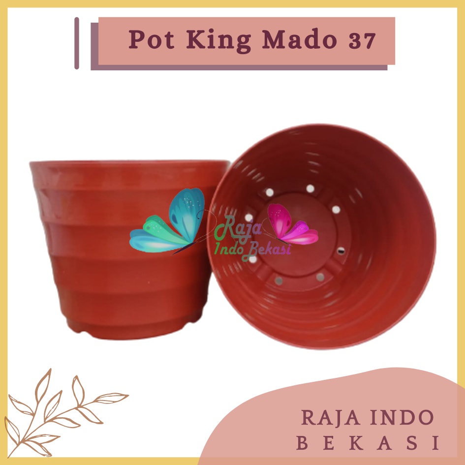 Pot King Mado 37 Putih Merah Bata Coklat Terakota Teracota Teraccota Diameter Atas 30 Cm Garden Of Love Pot Plastik Besar Jumbo 40 50 60 Cm Untuk Tanaman Murah Grosir