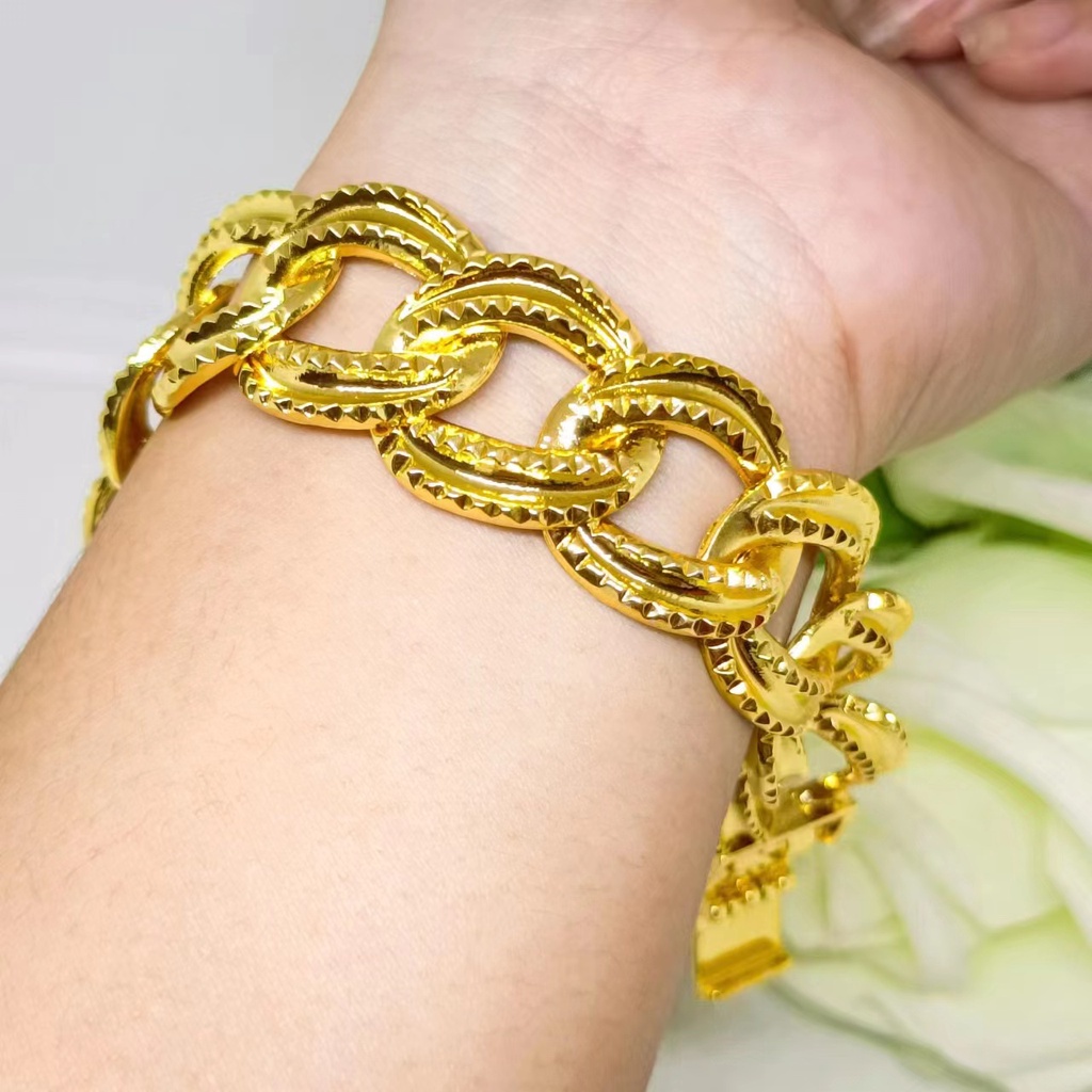 Gelang Rante Dewasa dewasa motif Rantai terbaru Lapis Emas xuping 24K gold Dubai gelang tangan