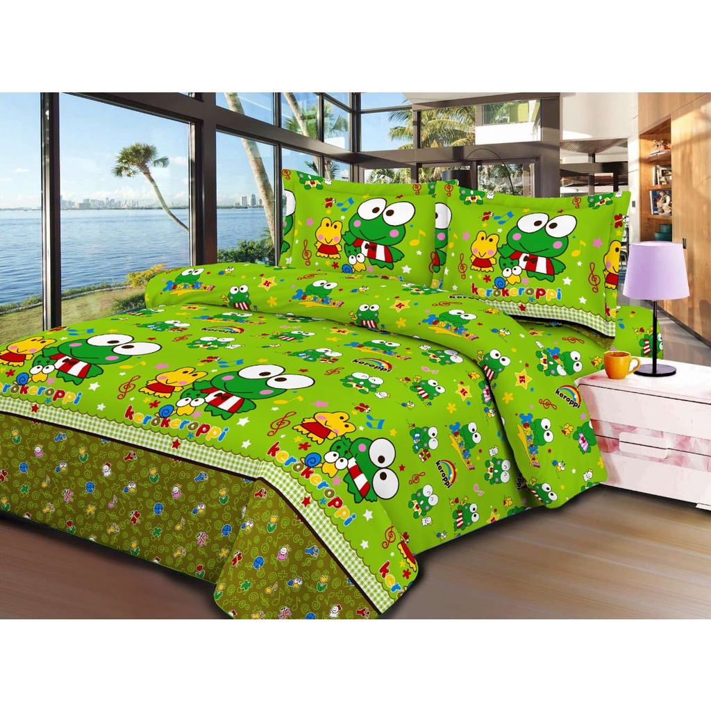 [BAYAR DI TEMPAT] Sprei karakter 3D termurah moif kuda poni ukuran 180X200 anti luntur kualitas terbaik mirip sprei bonita satu set dengan sarung bantal tidur dan sarung bantal guling