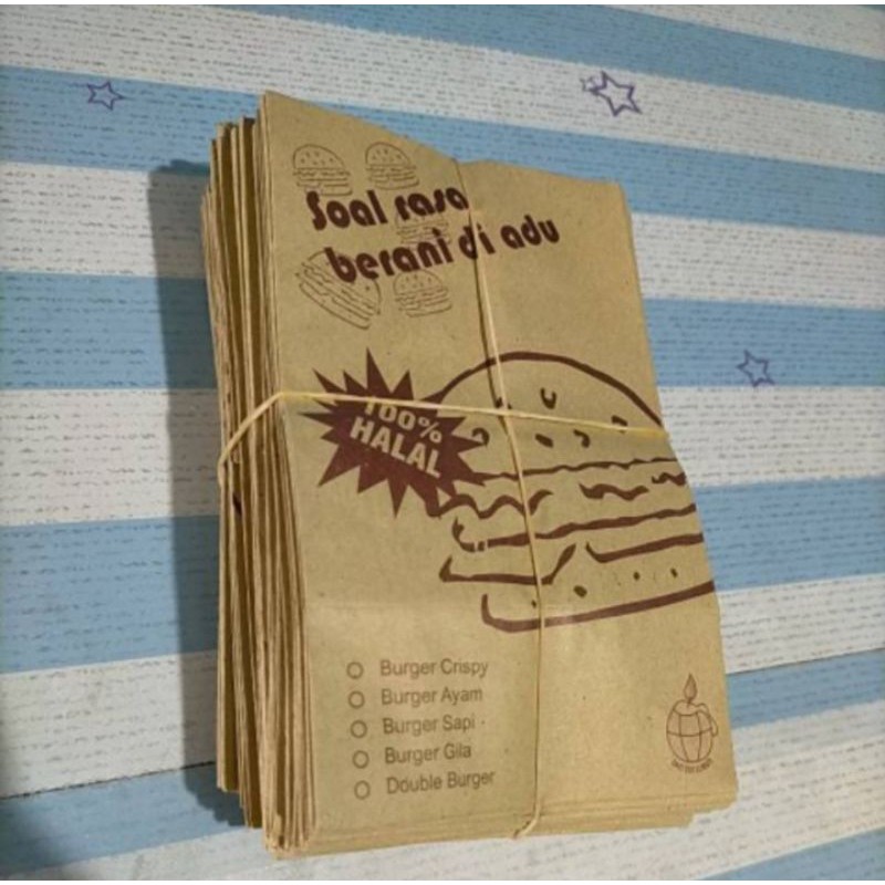 

Bungkus Burger besar isi 50 pcs