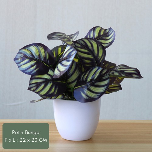 MARKAS PT37 Pot Tanaman Hias Bunga Hias Plastik Ornamen Pot Bongsai Artificial Flower Decoration