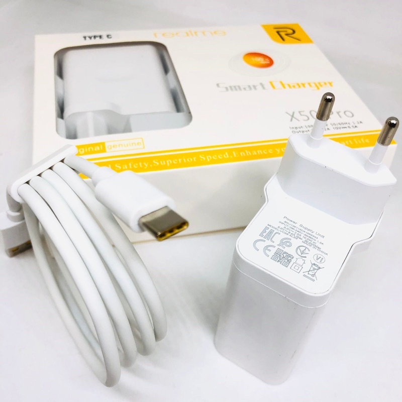 PROMO CHARGER BLACK REALME X50 PRO SUPER DART MICRO / TYPE C ORIGINAL QUALITY BIG ADAPTER
