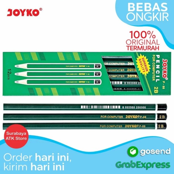 

Pencil / Pensil Joyko P-88 / 2B / 1 BOX 12 PCS