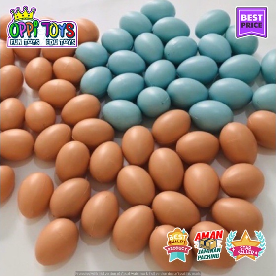 Mainan Telur Plastik Telur Ayam Dummy - Telur Paskah - Mainan Telur Bebek Dan Ayam - Mainan Telur Ay