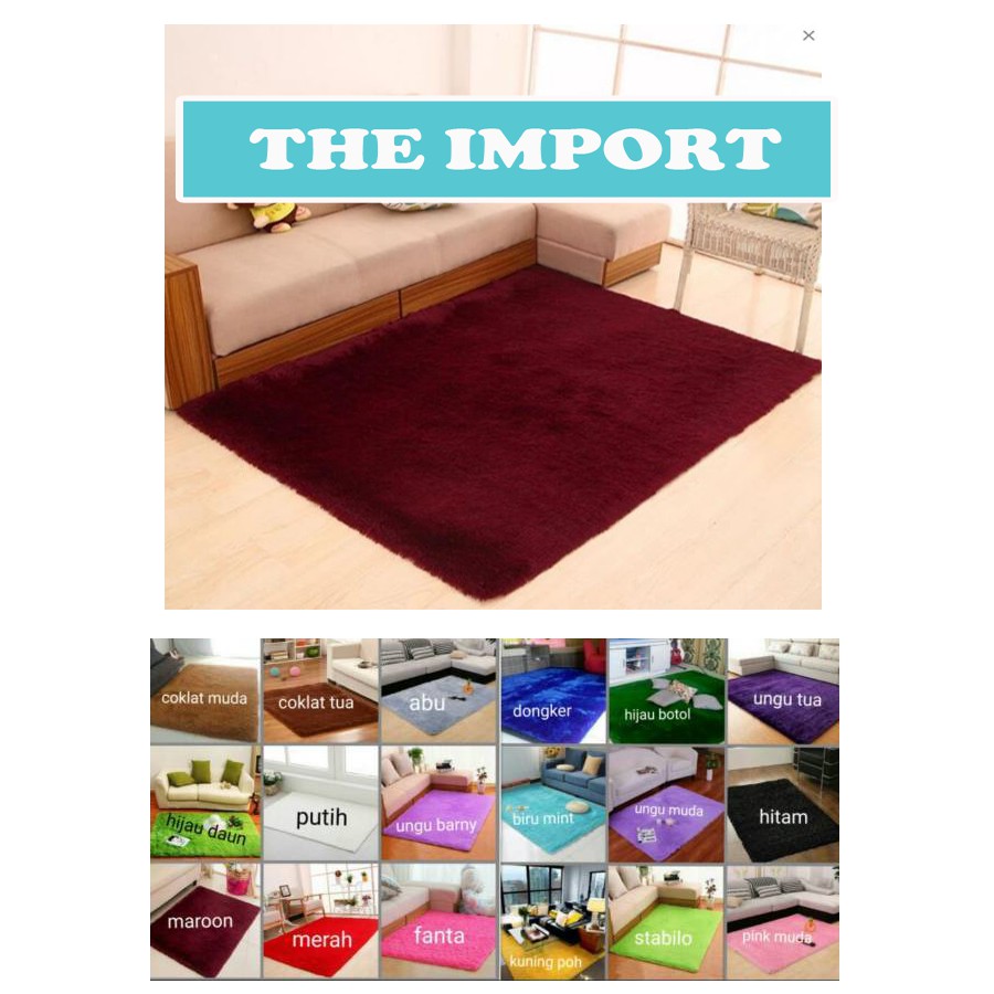 Karpet Busa Kain Bulu Rasfur Ukuran 200x150 Tebal 2cm