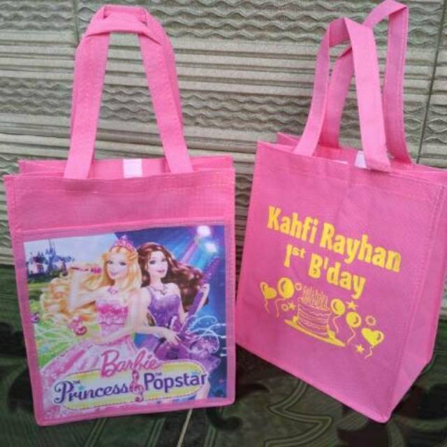 

READY Tas souvenir ultah seri kantong+sablon nama