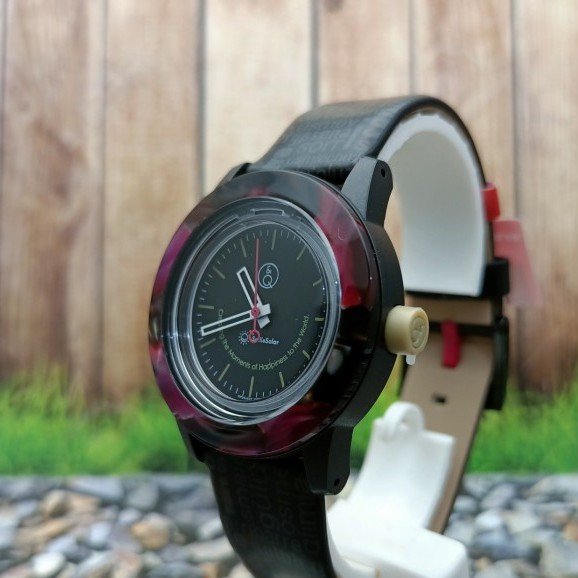COD Jam Tangan Wanita Q&Q QnQ QQ Smile Solar Tali Kulit RP25J007Y Original GARANSI KADO TERBARU