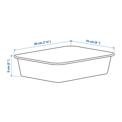 NOJIG Pengatur plastik krem 15x20x5 cm