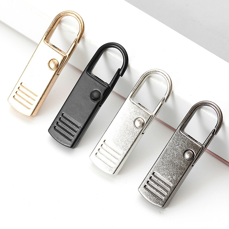 2pcs Kepala Resleting Snap Pengganti Universal Bahan Metal Untuk Perbaikan Tas Koper Travel