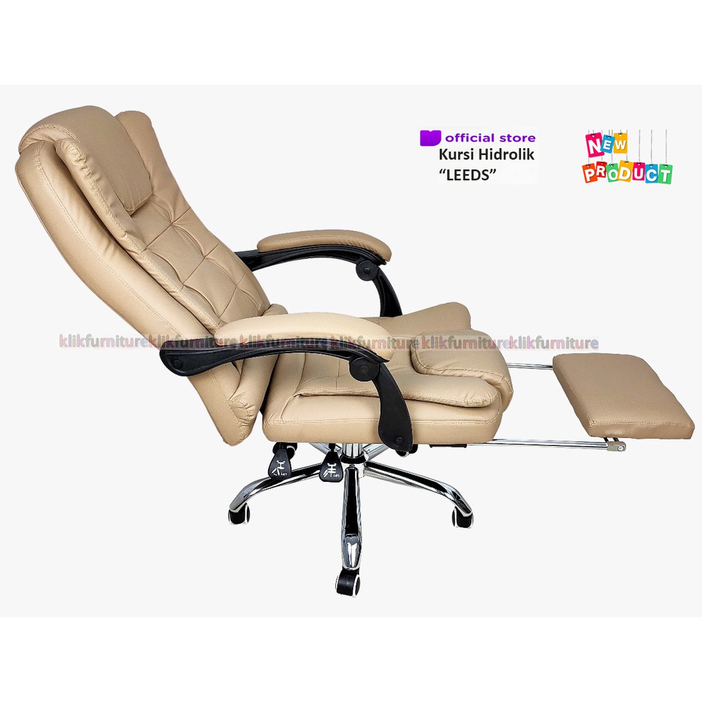 Kursi Kantor Direktur Manager Reclining LEEDS Cream Kursi Kantor Direktur Manager Reclining LEEDS Cream