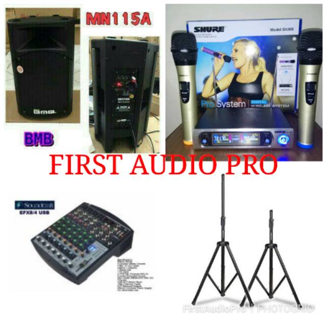 Murah Paket Sound System BMB ( 15 inch Aktif)