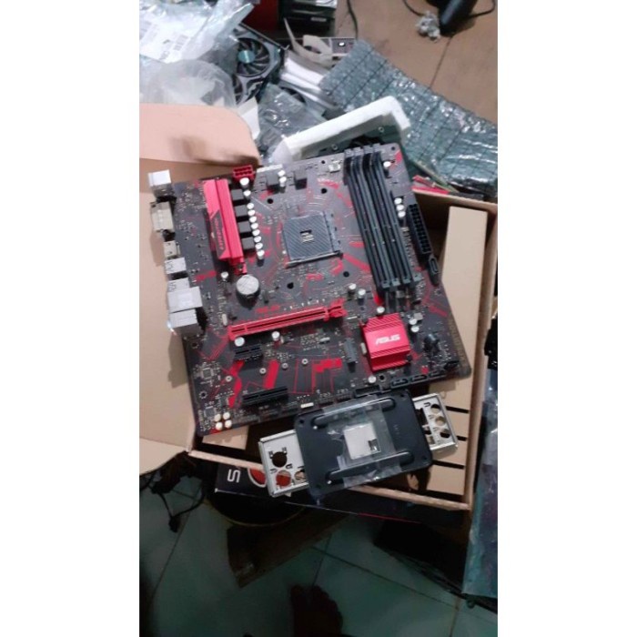 Mobo Gaming Asus EX A320M Gaming RGB AM4 Motherboard Ryzen Support