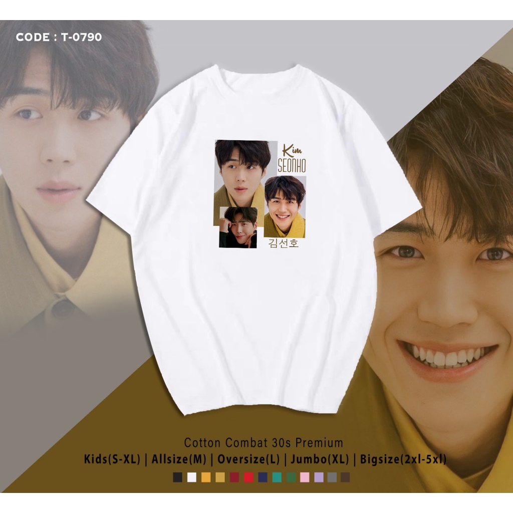 T-SHIRT / KAOS KIM SEON HO / BAHAN KATUN COMBED 30S / REAL PICTURE