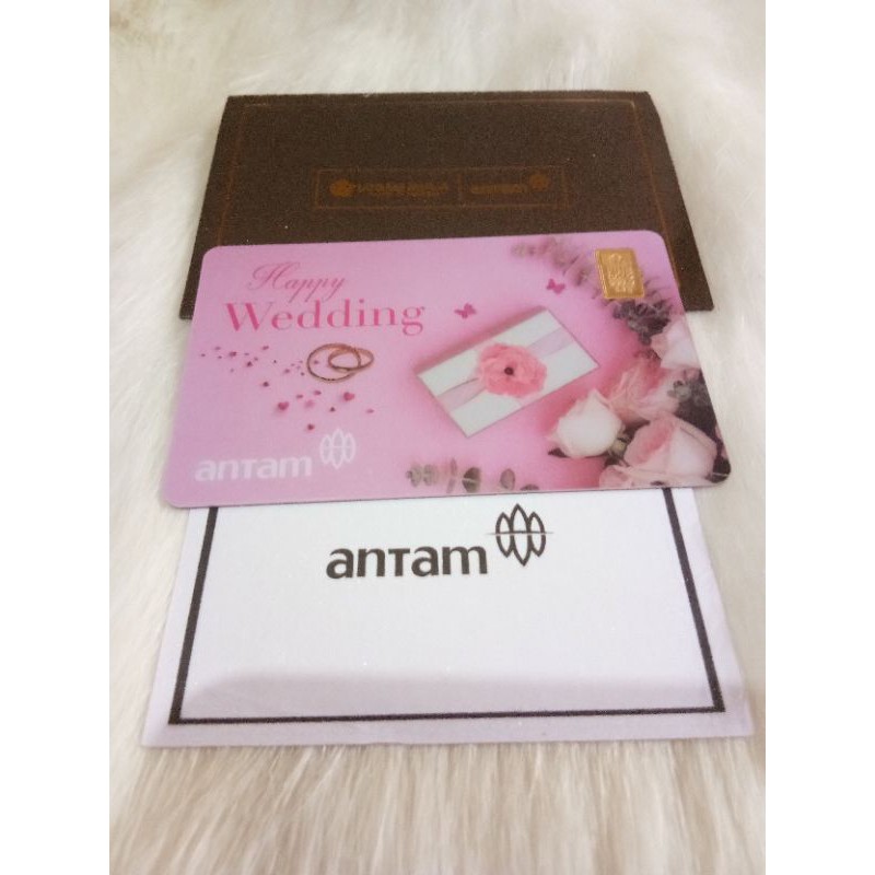 Emas Antam Gift Series  Happy Wedding Pink