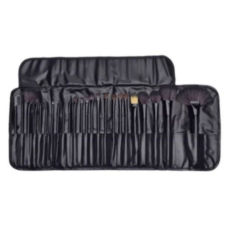 Brush Make Up Lengkap isi 24 Pcs Include Leather Pouch | Kuas Makeup Murah