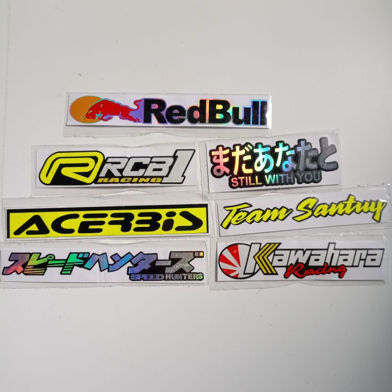 Sticker Cutting Motor Mobil Tulisan Racing