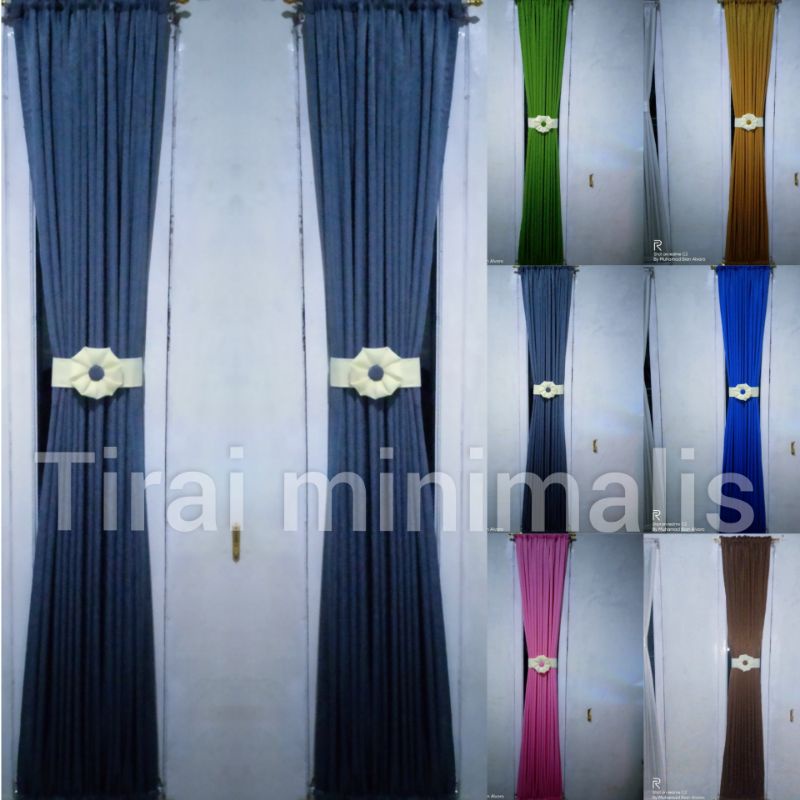 Gorden Kupu-Kupu Jendela Minimalis Ikat Tirai Pita Tebal Kombinasi Warna Hordeng Kupu2