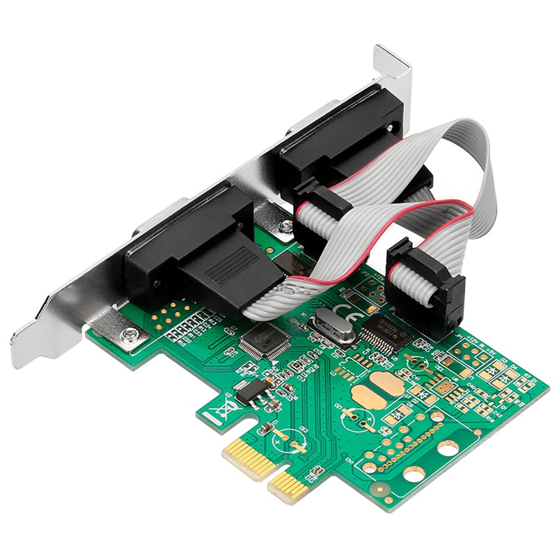 Btsg PCI-E Ke Dual Serial Combo Card RS232 PCI Untuk Express PCIe Adapter Card 2.5Gb/s Channel 1000kbps RS232 Cepat Stabil