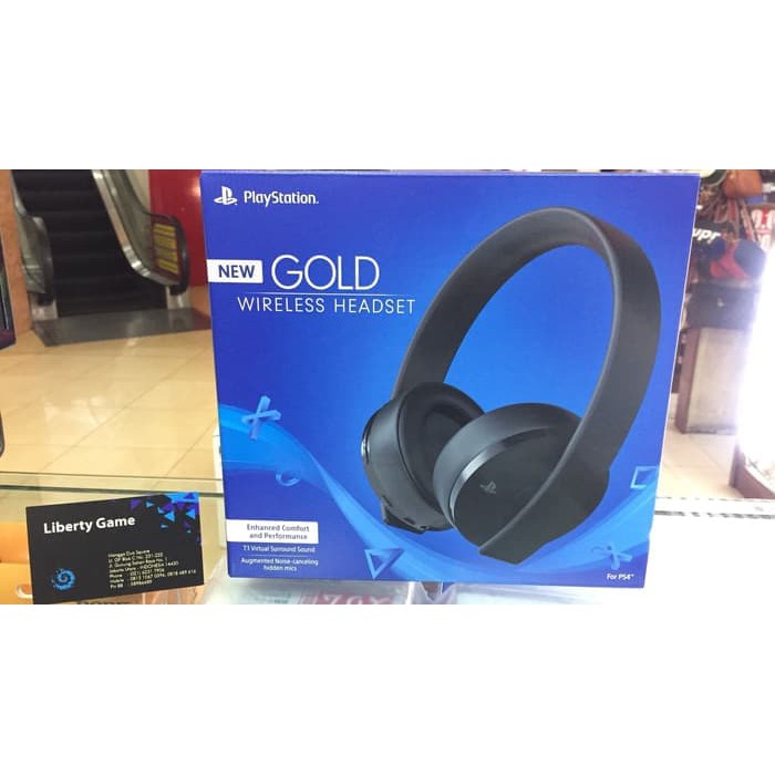 gold wireless stereo headset ps4
