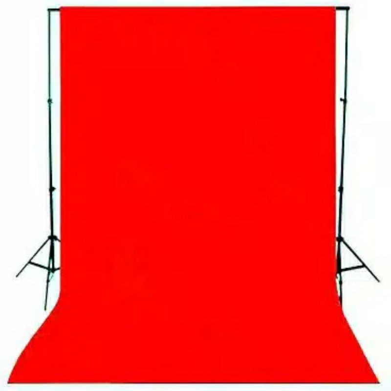 Jual Backdrop Background Foto Merah Polos 200 x 285 Cm Red Screen Tebal ...