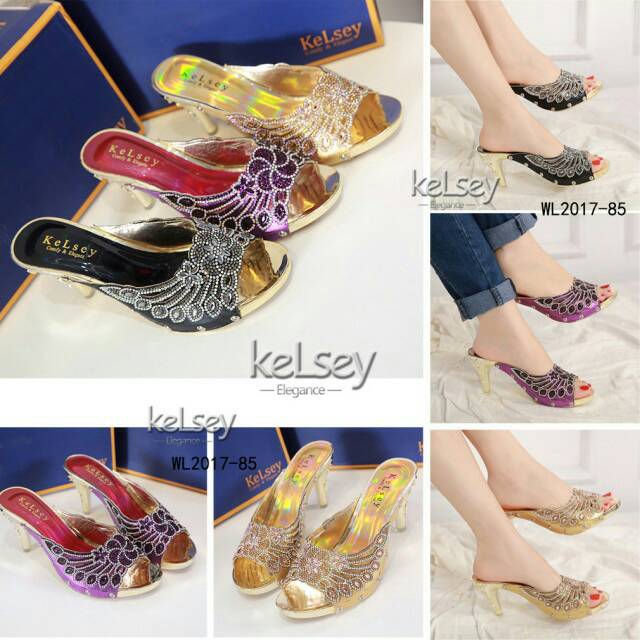 KELSEY KEBAYA PESTA CRYSTAL HEELS WL2017-85