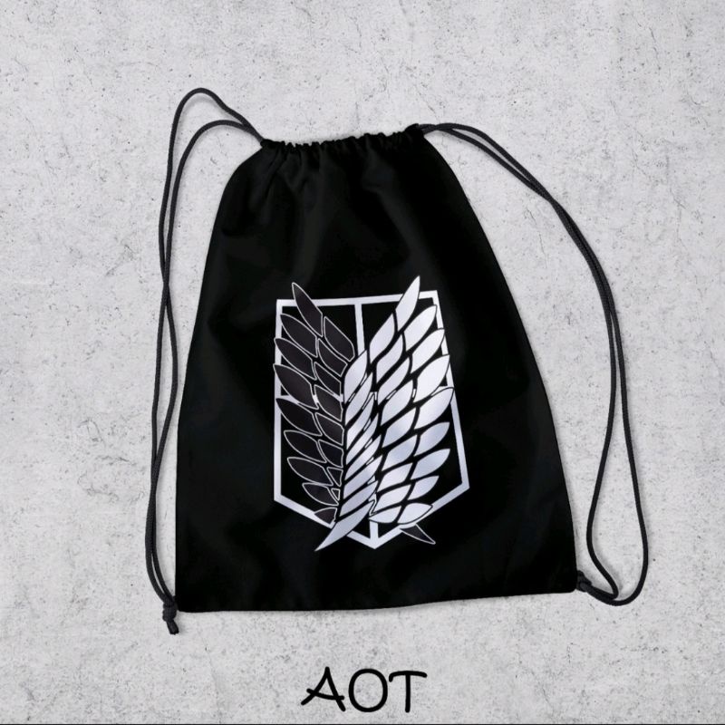 Tas Serut Anti Air AOT untuk Pria dan Wanita - New Stringbag - Tas Olahraga - Tas Sekolah