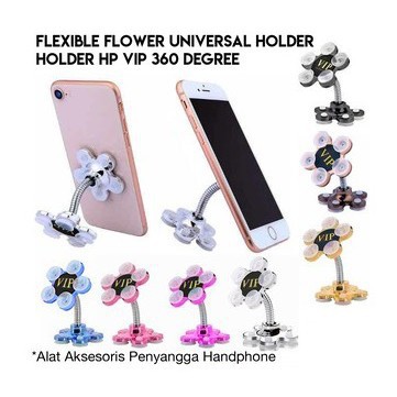 PA Phone Holder Bunga Flower Stand Gurita Pop Socket Flexible Magic Gekko VIP Tempelan HP Car Mobil SS014