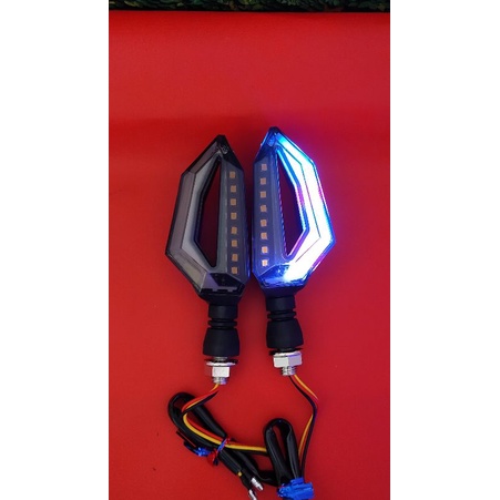 LAMPU SEN RUNNING 2 WARNA SENJA RGB/PUTIH SEN KUNING JALAN UNIVERSAL