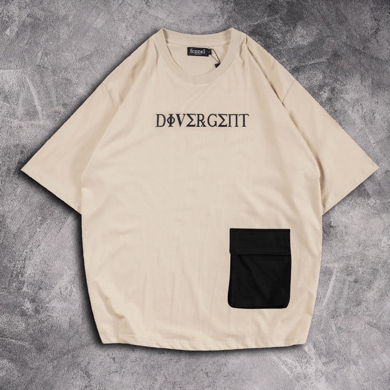 [N00790] T-shirt Oversized Distro Motif DIVERGENT