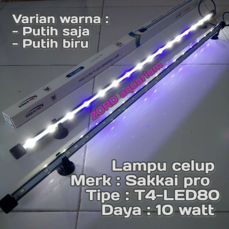 Sakkai Pro T4-LED 80 Lampu Celup Akuarium - Submersible Aquarium LED Lamp 80 cm