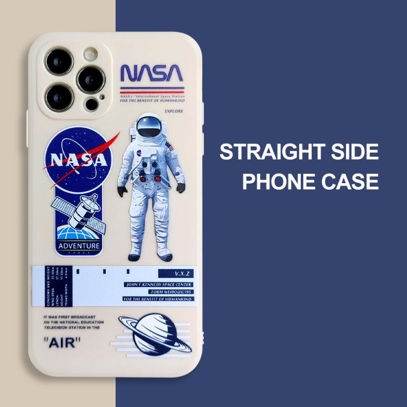 Soft Case Tpu Motif NASA Untuk iPhone 7 8 6 6s plus 11 XR X XS max 13 12 pro max SE 2020