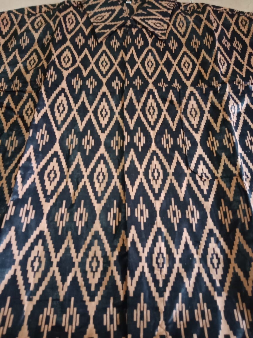 Kemeja Batik Pria Lengan Panjang Size M L Xl Xxl Bswart Batik Hrb026 Kenongo Hem