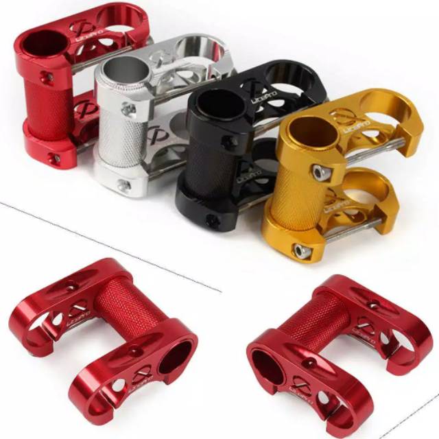 Stem adjustable LITEPRO hitam diameter 25.4 double stem sepeda