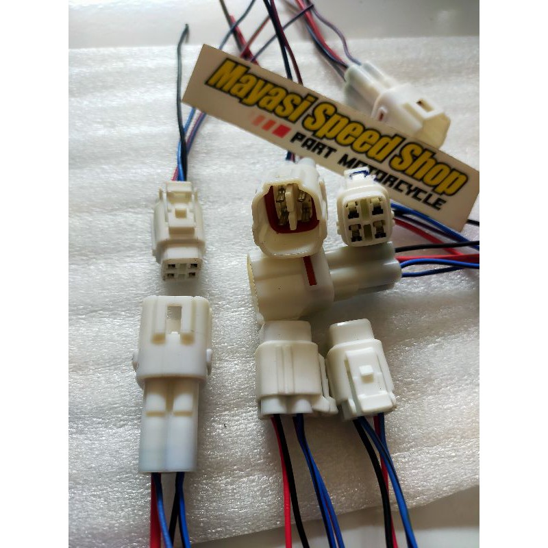 SOKET CONNECTOR DLC ABS YAMAHA XMAX,AEROX,NMAX 4 PIN SEPASANG.
