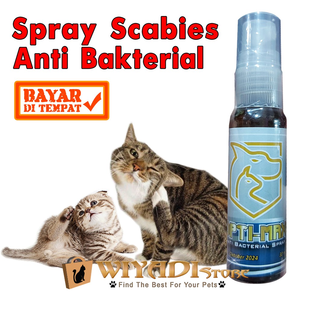 Opti Max Spray 30ml Obat Anti Bakteri Scabies Kutu Caplax Hewan kitten Kucing Anjing Kelinci