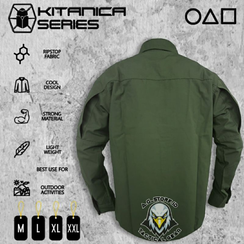 Kemeja Semi Parka / Kemeja Tactical Kitanica / Kemeja Outdoor / Kemeja Lapangan