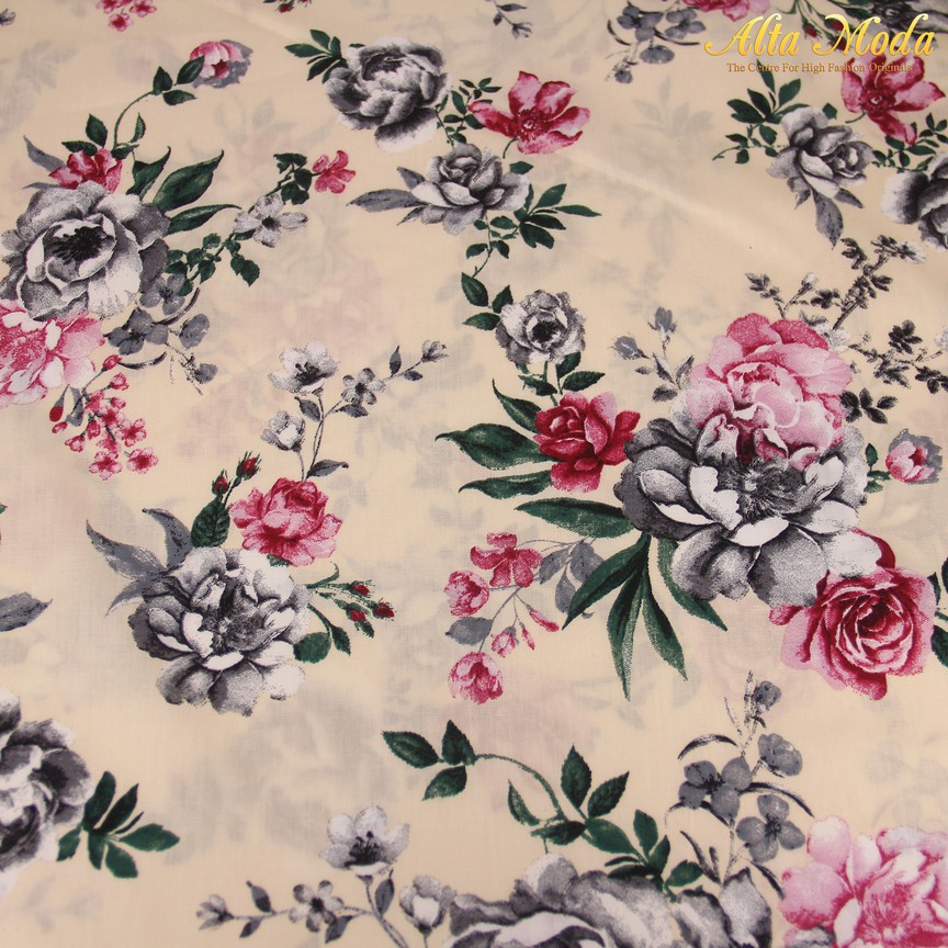 

Alta Moda Katun Motif krem Motif Bunga Pink (1M)