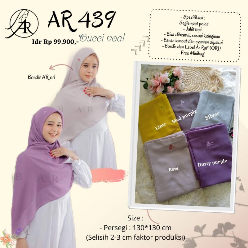 Hijab Segiempat jumbo Arrafi AR 439