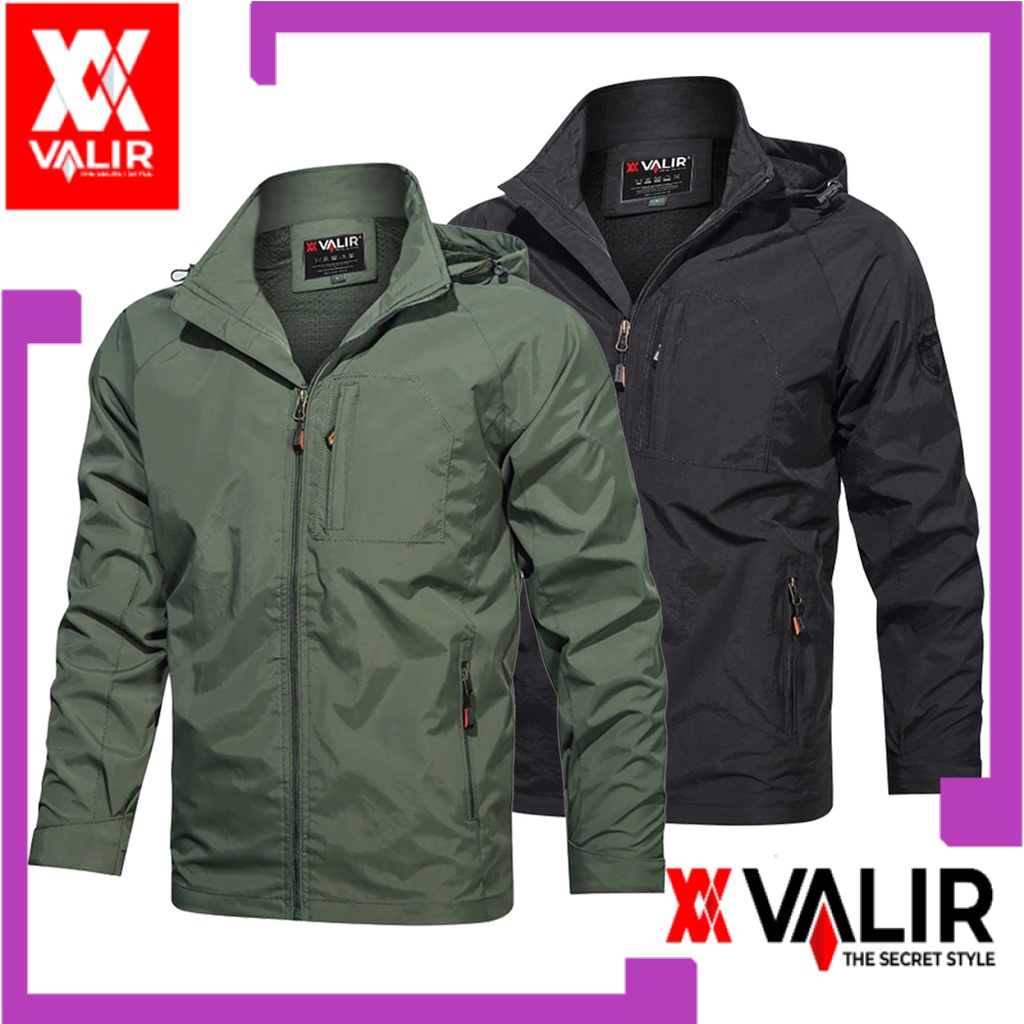 Valir jaket racing pria nazrie  Casual Multifungsi Hitam 600gr - 1pcs