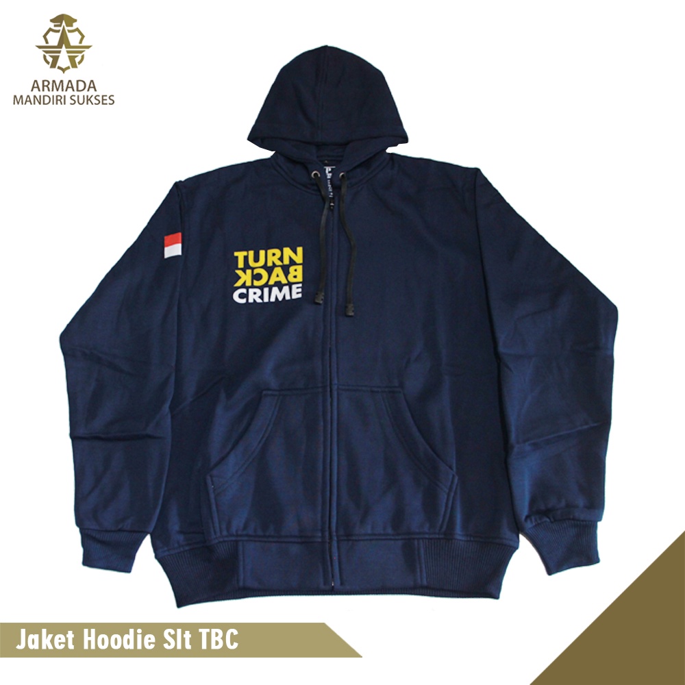 Hoodie Turn Back Crime Ritsleting - Sweater TBC Rits