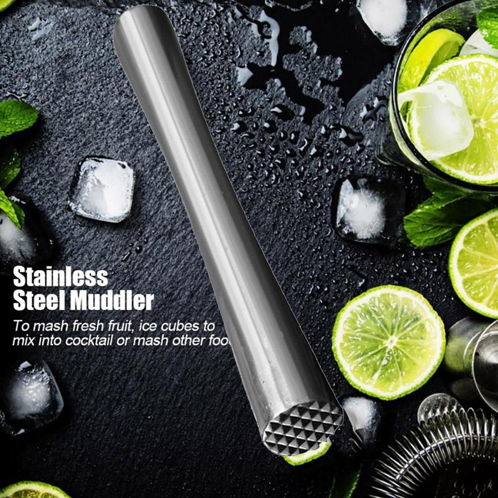 Quinton Cocktail Muddler DIY Stainless Steel Ice Crusher Crushed Barware Palu Penghancur