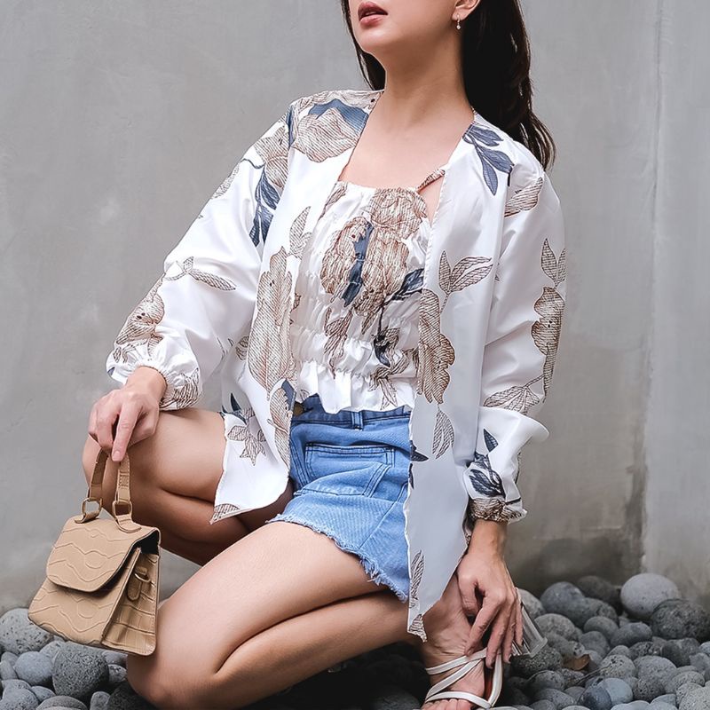 MJS -MK-ONE SET WANITA SILENA -BAJU KOREA,-ATASAN-